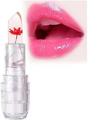 Wonholli Waterproof Flower Lipstick Jelly Transparent Color Changing Magic Lipstick Fruity(Pack of: 1, 3 g)