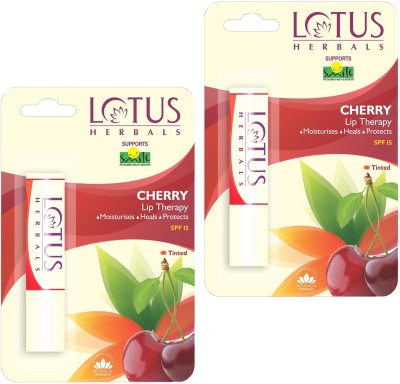 LOTUS HERBALS Cherry Lip Therapy Cherry(Pack of: 2, 6.8 g)