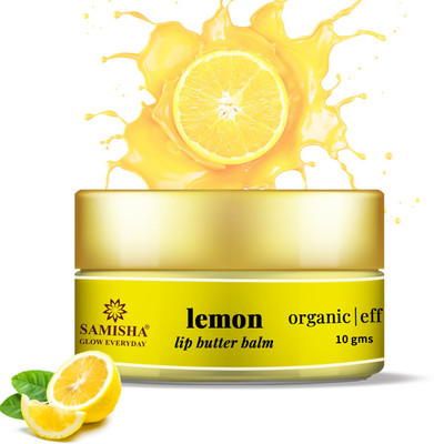 Samisha Lemon Enriched Organic Lip Balm For Chapped Lips - 10gms lemon(Pack of: 1, 10 g)