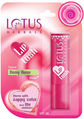 LOTUS HERBALS Rosy Rose Lip Lush Rosy Rose(Pack of: 1, 3.5 g)