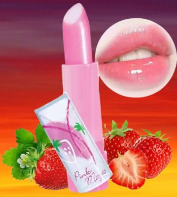 PERLENTE beauty Lip balm-Magic-Pink Strawberry strawberry(Pack of: 1, 5 g)