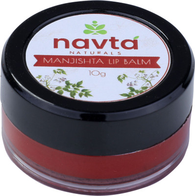 Navta Naturals Manjishta Natural Lip Balm 10g | Hydrating & Soothing | Soft & Smooth Lips Manjishta(Pack of: 1, 10 g)