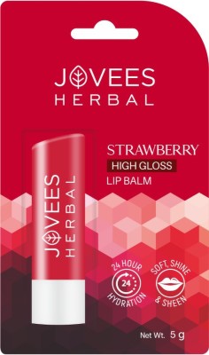 Jovees Herbal Strawberry High Gloss Lip Balm-5 gm Strawberry(Pack of: 1, 5 g)