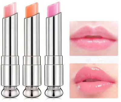 Ashyra Moisturizing Lip Balm with Sheer Tint and Gloss Finish (Pack of 3) Strawberry(Pack of: 3, 3 g)