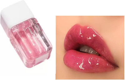 HUZURLU Lip Gloss Transparen Lip Tint Non-sticky Long Lasting Fresh Texture Fruit(Pack of: 1, 3 g)