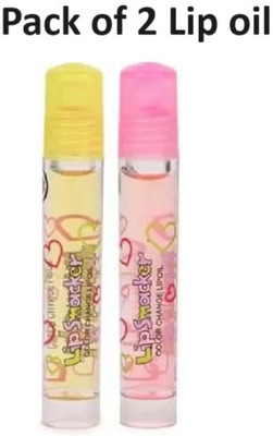 YELGO Lip smacker lip oil Color Change Lip Smacker Gloss Shining,Moisturizing & Glossy Strawberry(Pack of: 2, 6 g)