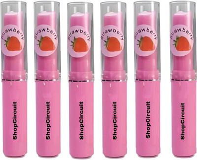 ShopCircuit Colour Changing lip Balm Flavor Pink Lipstick Strawberry(Pack of: 6, 3.5 g)