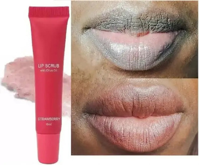 GABBU Lip Lightening Scrub for tanned Dry & darkened lips Strawerry(Pack of: 1, 10 g)