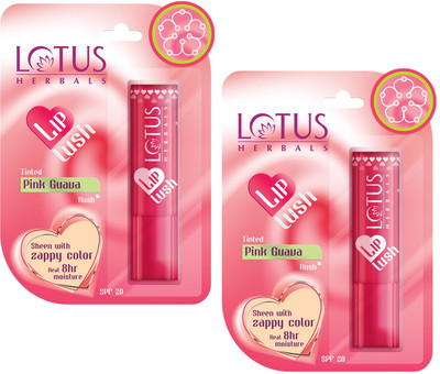 LOTUS HERBALS Pink Guava Lip Lush Pink Guava(Pack of: 2, 7 g)