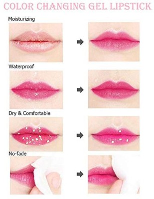 Latixmat Crystal transparent color changing long lasting & moisturizing lipstick(RED, 3.6 g)