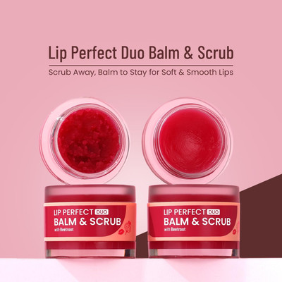 GULGLOW99 Lips Scrub + Balm Duo Softens Dry & Chapped Lips Beetroot(Pack of: 1, 7 g)