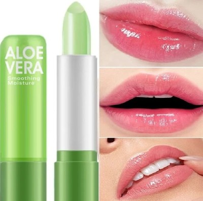 ADJD ALOE VERA COLOR CHANGING ALOE LIP BALM ALOE VERA(Pack of: 1, 3.6 g)