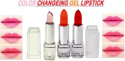 HUZURLU NEW AND PERFECT COMBO OF MULTI COLOR CHANGING LONG LASTING LIPSTICK CANDY(Pack of: 3, 11.2 g)