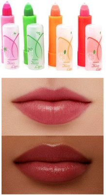 SEUNG PROFESSIONAL CLASSY MAGIC COLOR 3D LIP BALM FRUITY FRUIT(Pack of: 4, 14 g)