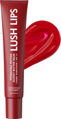 Conscious Chemist Peptide Lip Balm - Lush Lips with SPF15 |For Dry & Chapped Lips | For Dark Lips. Cherry Bubblegum(Pack of: 1, 15 g)