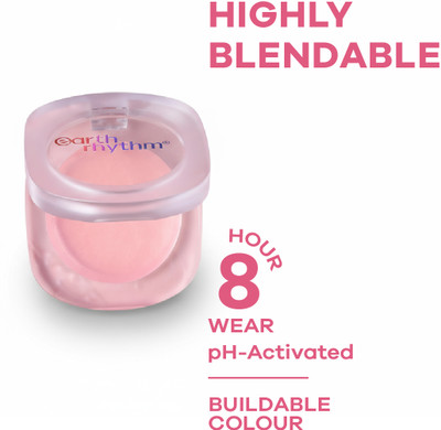 Earth Rhythm Lip & Cheek Glass Tint with Vitamin E Long-lasting, Highly Blendable, Non Greasy pH Activated(Pack of: 1, 5 g)