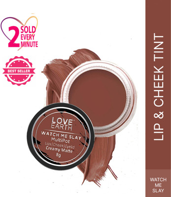 LOVE EARTH Multipot-Watch Me Slay Lip Tint For Lips, Eyelids & Cheeks chocolate vanilla(Pack of: 1, 8 g)