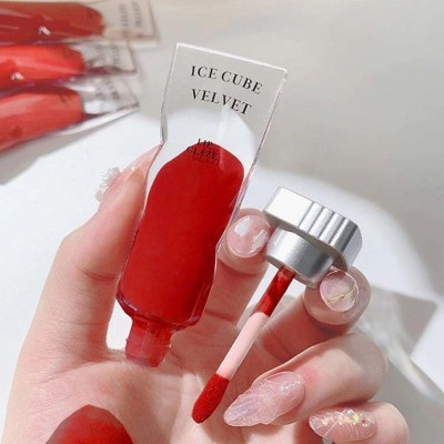 MYEONG Ice cube velvet Lip Glaze Red Mushed Lip Gloss Candy(Pack of: 1, 4 g)