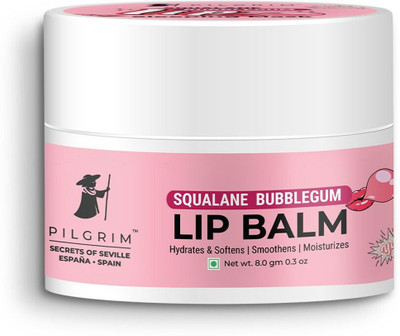 Pilgrim Squalane Lip Balm For Dry & Chapped Lips Enriched With Shea & Cocoa Butter - Bubblegum(Pack of: 1, 8 g)