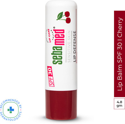 Sebamed Lip Defense, Cherry | SPF 30 + Vit E, Jojoba Oil, Chamomile | CHERRY(Pack of: 1, 4.8 g)