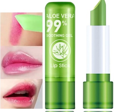 YAWI Aloe Vera Long Lasting Lipstick Moisturizing Waterproof Color Changing Lip Balm Aloe Vera(Pack of: 1, 3.6 g)