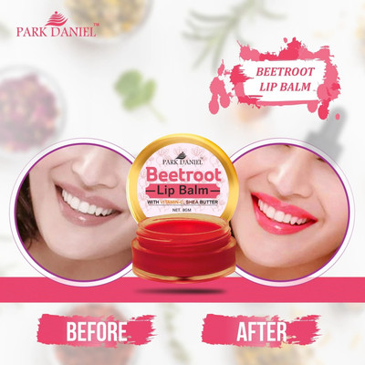 PARK DANIEL Premium Beetroot Lip Balm - Enriched With Vitamin E & Mango Butter- For Lightening the dark Lips, Lip Care for Dry & Chapped Lips(08 Gms) Beetroot(Pack of: 1, 8 g)