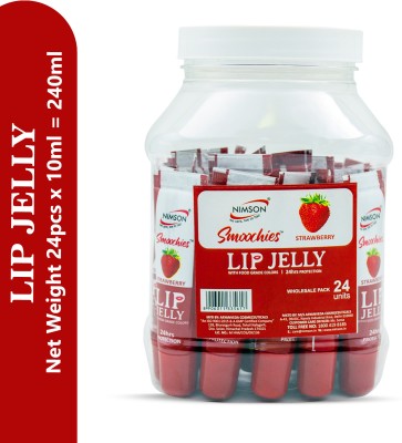 Nimson Strawberry Lip Balm With 24 HRS Lip Moisturizer Coffee Lip Guard STRAWBERRY(Pack of: 24, 240 g)