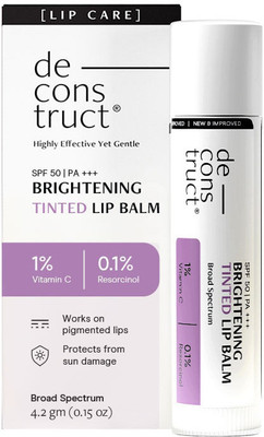 deconstruct Brightening Tinted Lip Balm SPF 50 | Moisturizes & Brightens, Tinted(Pack of: 1, 4.2 g)