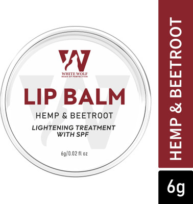 White Wolf Lip Balm - Beetroot & Hemp, Lightening Treatment for Men with SPF Beetroot & Hemp(Pack of: 1, 6 g)