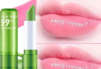 Jiwoo Aloe Vera Natural Changing Color Long-Lasting Protect Lips Care ALOE VERA(Pack of: 1, 3.6 g)