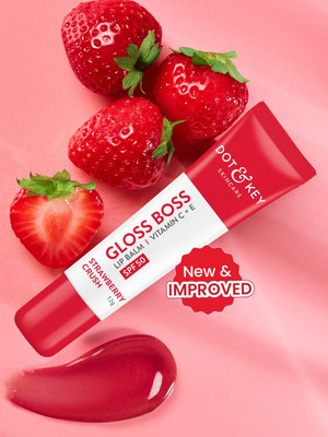 Dot & Key Strawberry Lip Balm for Moisturization,Soft & Naturally Pink Lips,Tinted Strawberry(Pack of: 1, 12 g)