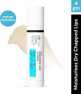 deconstruct Hyaluronic Acid Lip Balm- Protects dry, flaky chapped lips| Reduces flakiness Hyaluronic Acid, Cupuacu Butter(Pack of: 1, 4 g)