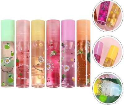 Vyomiris Plumper Lip Care Hydrating Roll-on Fruit & Lip Oil Balm Lip Oil FRUITY FRUIT(Pack of: 6, 6.18 g)