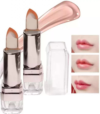 HUZURLU Lipstick Color Change Lip Gloss Moisturizing Lasting Lipstick Lip Balm CANDY(Pack of: 2, 7.2 g)