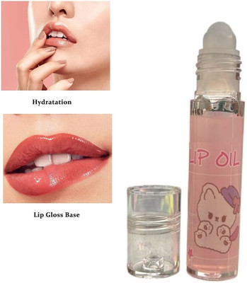 AMOSFIA HD Glossy Shine Lip Serum Roll On Gloss(10 ml, Transparent)