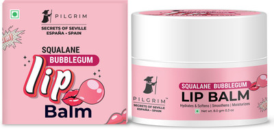Pilgrim Squalane Lip Balm For Dry & Chapped Lips Enriched With Shea & Cocoa Butter - Bubblegum(Pack of: 1, 8 g)