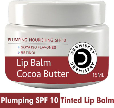 DERMISTRY SPF10 Plumping Nourishing Lip Balm for Dry Dark Chapped Pigmented Lips Retinol Scrub(15 ml)