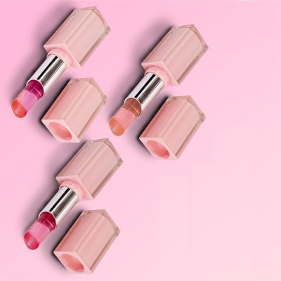 manasona Crystal Jelly Lipstick Temperature Changing Long-Lasting, Moisturizing(MULTICOLORS, 7 g)