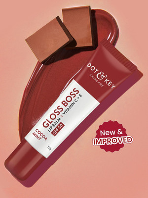 Dot & Key Cocoa Lip Balm with Shea Butter for Naturally Glowing and Hydrated Lips Cocoa Mint(Pack of: 1, 12 g)