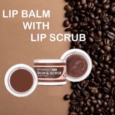 GABBU Lip Perfect Duo Balm & Scrub with Coffee Extract Coffee../ coffee(Pack of: 1, 7 g)