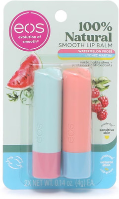 eos Natural Smooth Lip Balm WATERMELON AND LYCHEE(Pack of: 2, 4 g)