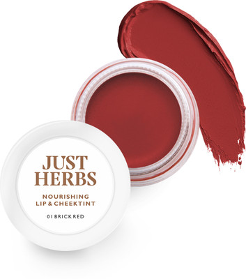 Just Herbs Creamy Matte Lip & Cheek Tint Blush For All Skin Type - Brick Red - 4g Brick Red(Pack of: 1, 4 g)