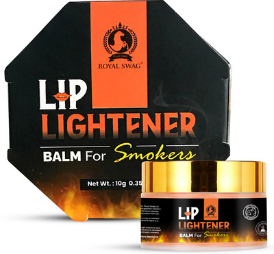 ROYAL SWAG Lip Lightener Balm for Smokers Men – 10g Made from Natural Ingredients like Almond oil, Shea Butter, Beetroot Extracts(Pack of: 1, 10 g)
