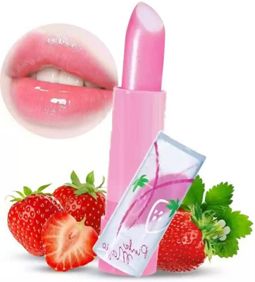 Amaryllis 3D Soft Lip Balm With Natural Pink Strawberry(Pack of: 1, 5 g)