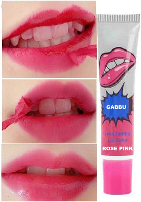 GABBU Peel Off Lip Stains Lip Mask Tints (15 g, ROSE PINK) JELLY(Pack of: 1, 15 g)