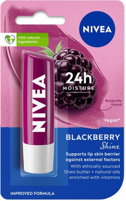 NIVEA Shine Caring Lip Balm Berry Shine(Pack of: 1, 4.8 g)