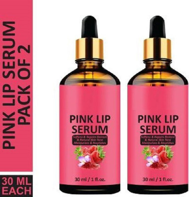 Elecsera Premium PINK LIP GLOSS SERUM OIL for Shiny & Glossy Lips- For Men & Women Combo pack of 2 bottles of 30 ml(60 ml) Fruity(Pack of: 2, 30 g)