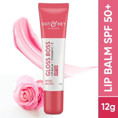 Dot & Key Rose Blush Tinted Lip Balm With Spf 30, Lightweight&Non Sticky Floral(Pack of: 1, 12 g)