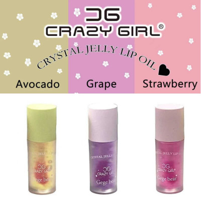 Crazy girl Moisturizing Lip Oil Gloss Color Change Tint for Dry & Chapped Lips Glossy Shine Strawberry, Avocado, Grape(Pack of: 3, 2.5 g)