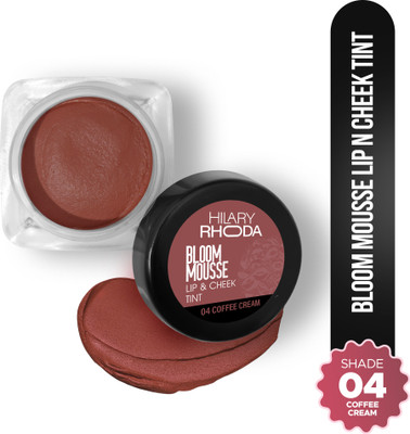 Hilary Rhoda Bloom Mousse Lip N Cheek Tint | Waterproof & Smudge-Proof | Matte Finish - Coffee Cream(Pack of: 1, 5 g)